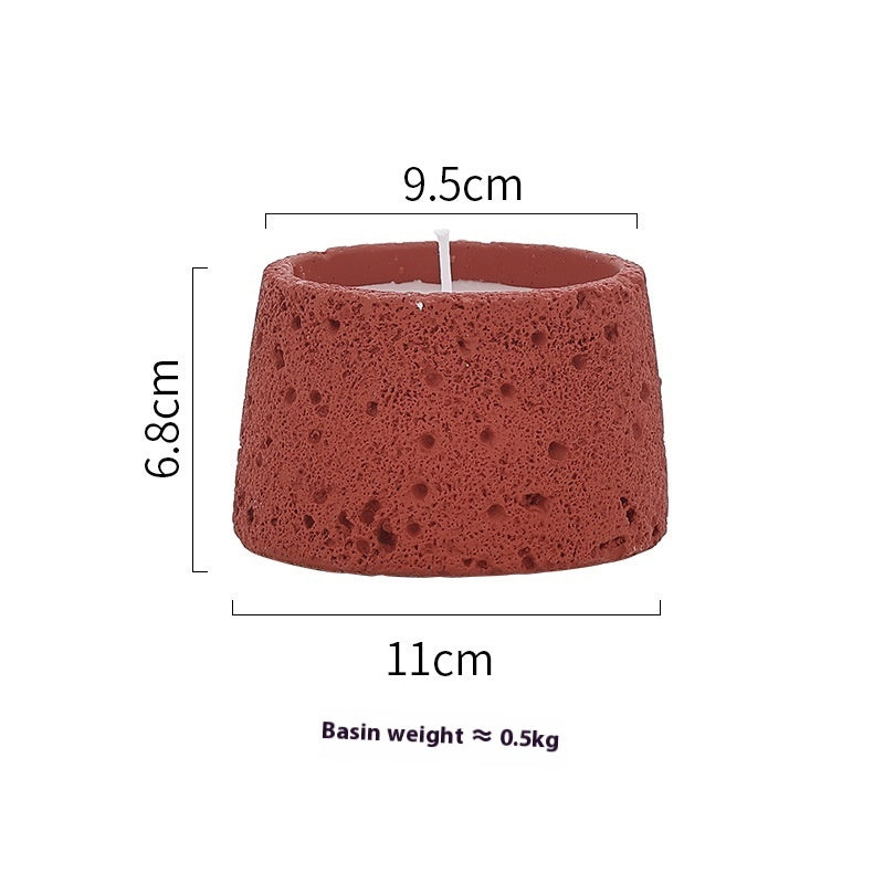 Home Decorative Crafts Candle Holder Cement Aromatherapy Candle Cup