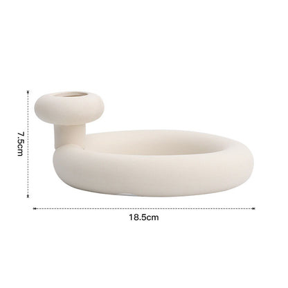 Nordic Simple Small Solid Color Ceramic Candle Holder