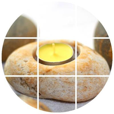 Pebbles candlestick candle holder decoration