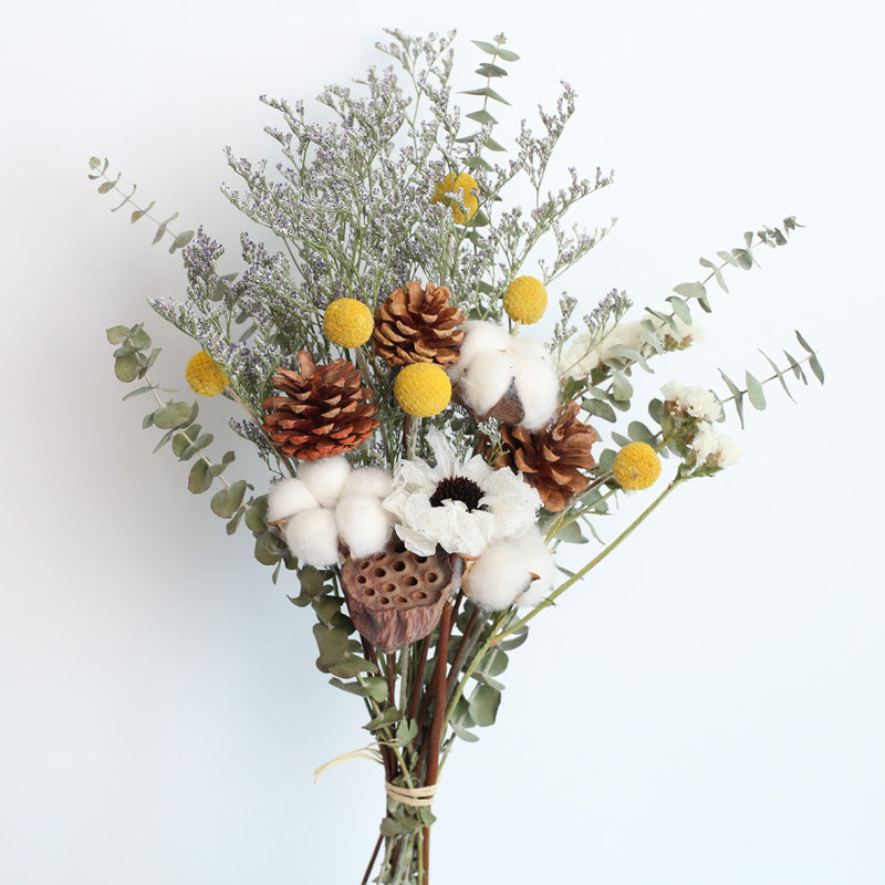 Eucalyptus Cotton Rose Dried Flower Bouquet