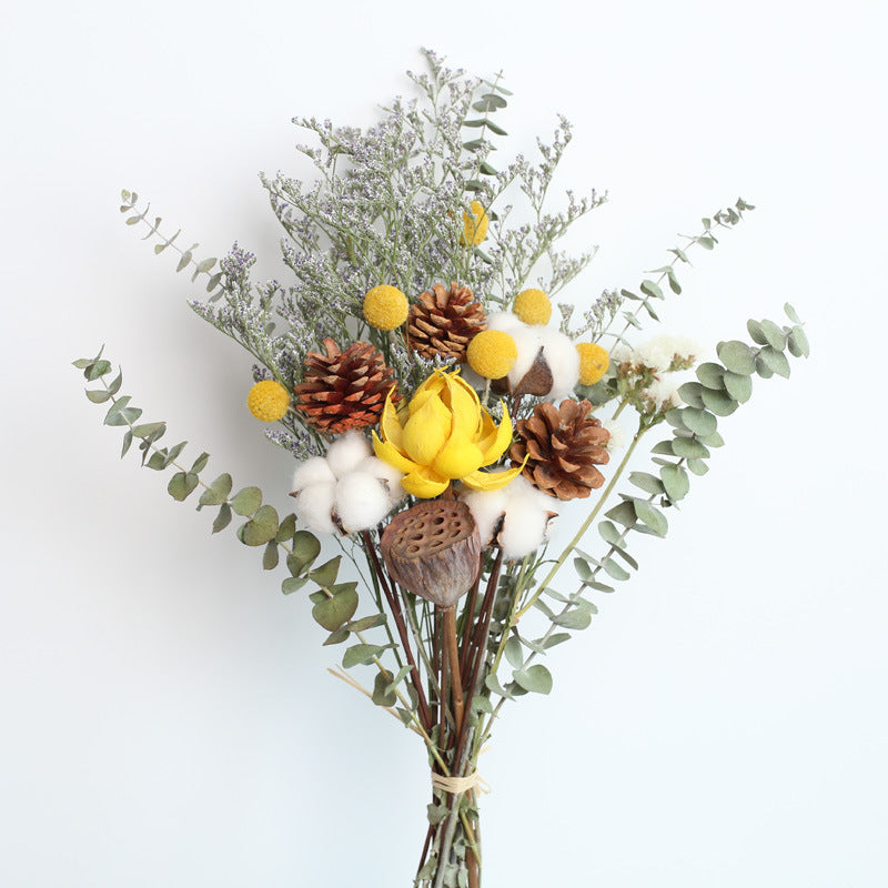 Eucalyptus Cotton Rose Dried Flower Bouquet