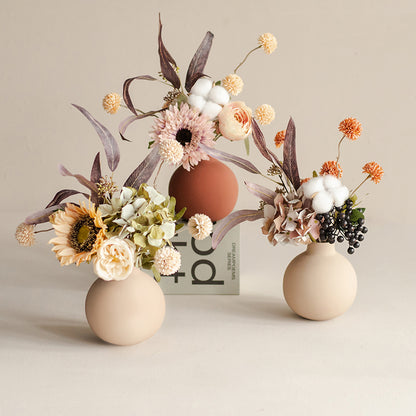 Simulation Floral Decoration Living Room Fake Flowers Dried Flower Bouquet Vase Table Flower Arrangement