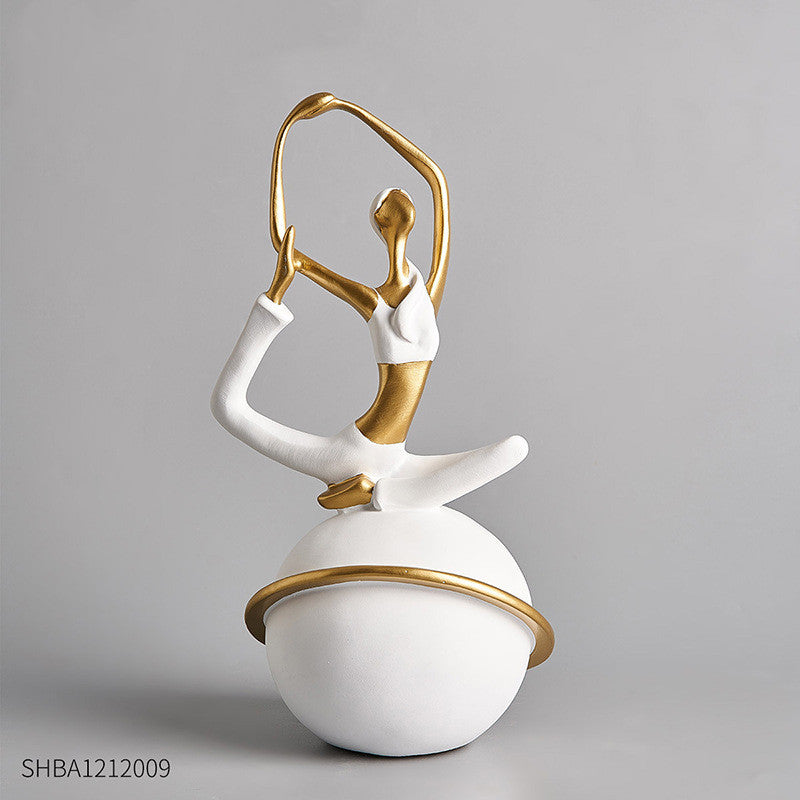 Cute Girl Yoga Creative Living Room Small Ornaments Bedroom Room Layout Furnishings Living Room Wine Cabinet Home Decorations