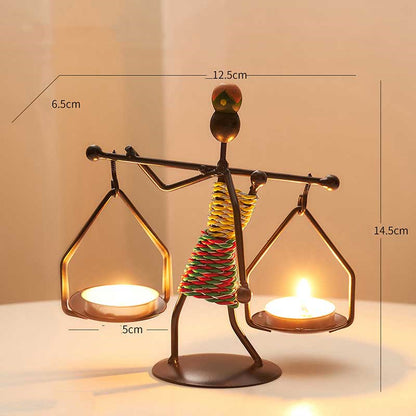 Creative Candle Holder Iron Home Decoration Kitchen Restaura