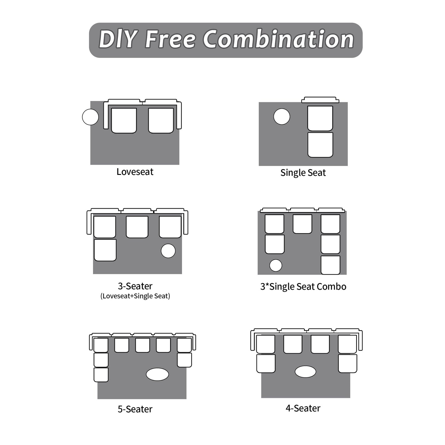 Modern Compressed Memory Foam Chaise Lounge – Corduroy Cloud Sofa with Movable Ottoman | No-Assembly Modular Floor Chaise (Grey)