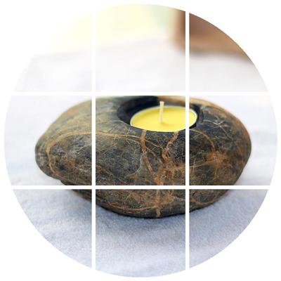 Pebbles candlestick candle holder decoration