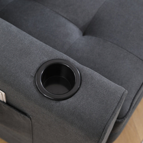 VIDEO Provided 3-in-1 Upholstered Futon Sofa Convertible Sofa Bed,Foldable Tufted Loveseat With Pull Out Sleeper Couch Bed