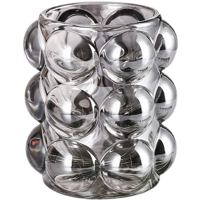 Factory Direct Supply Bubble Dot Cosmetic Pen Holder Creative Crystal Glass Candle Holder