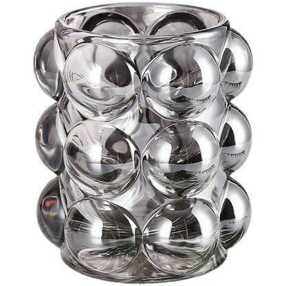 Factory Direct Supply Bubble Dot Cosmetic Pen Holder Creative Crystal Glass Candle Holder