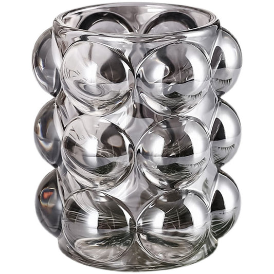 Factory Direct Supply Bubble Dot Cosmetic Pen Holder Creative Crystal Glass Candle Holder