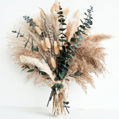 PAMPAS Bohemian Decorative Reed Rabbit Tail Grass Mix And Match Dried Flowers Bouquet
