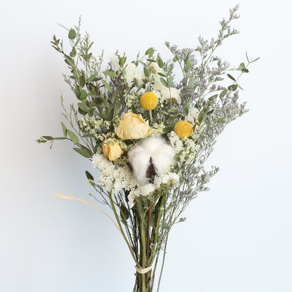 Eucalyptus Cotton Rose Dried Flower Bouquet