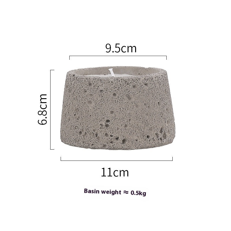 Home Decorative Crafts Candle Holder Cement Aromatherapy Candle Cup