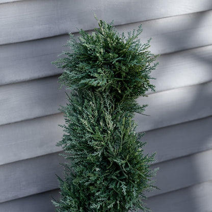 Topiary Artificial Faux Cedar Tree Spiral Fake Plant