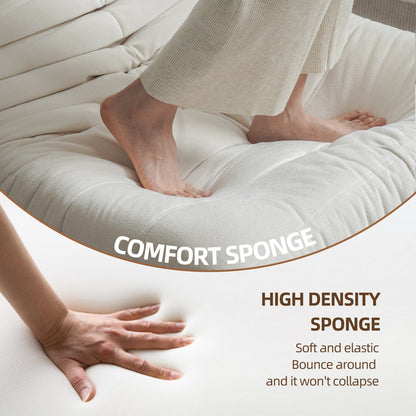 Foldifoam Plush Memory Foam Bean Bag Lounger – Oversized No-Assembly Floor Chair for Adults