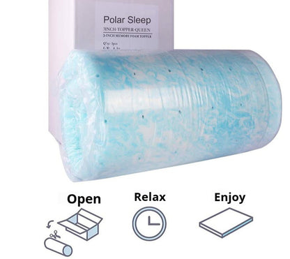 Constant Temperature Gel Memory Foam Mattress — 5cm Thick Cooling Comfort Pad (Phantom Blue / Dreamy Green)