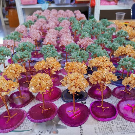 Citrine Tree Amethyst Agate Piece Tree Gift Ornaments