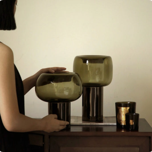 Glass Vase Living Room Dining Room Flower Arrangement Ornament