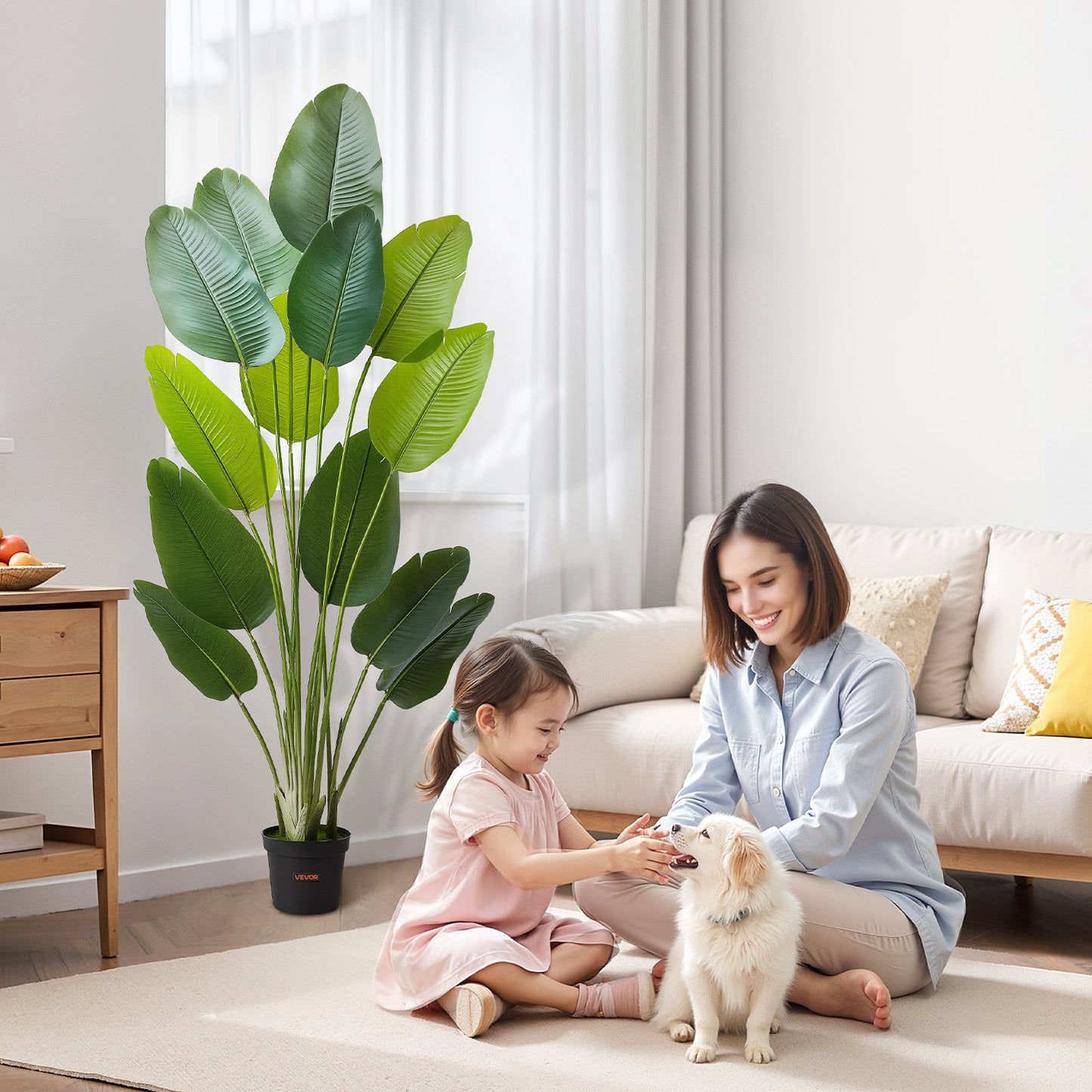 6ft Artificial Bird Of Paradise Tree Fake Plant With Pot Indoor Outdoor