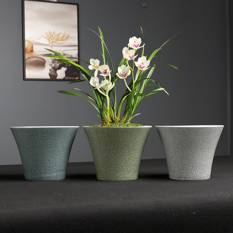 Simple Ceramic Flower Pot Indoor Greenery Pot Ware