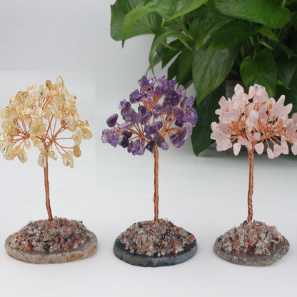 Citrine Tree Amethyst Agate Piece Tree Gift Ornaments