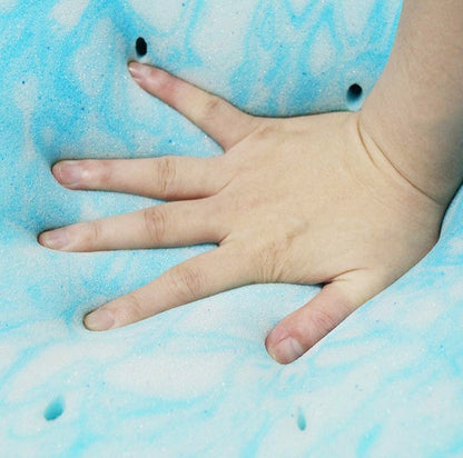 Constant Temperature Gel Memory Foam Mattress — 5cm Thick Cooling Comfort Pad (Phantom Blue / Dreamy Green)