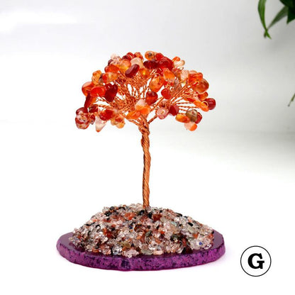 Citrine Tree Amethyst Agate Piece Tree Gift Ornaments