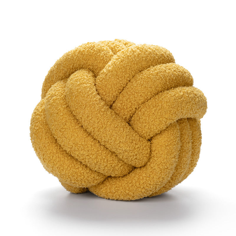 Simple Bedroom Sofa Knotted Ball Pillow