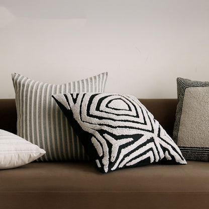 Sofa Black And White Pillow Living Room Cushions Waist Pillow