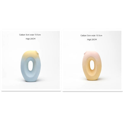 Ceramic Vase Creative Living Room Dried Flowers Flower Arrangement Floral Decorations