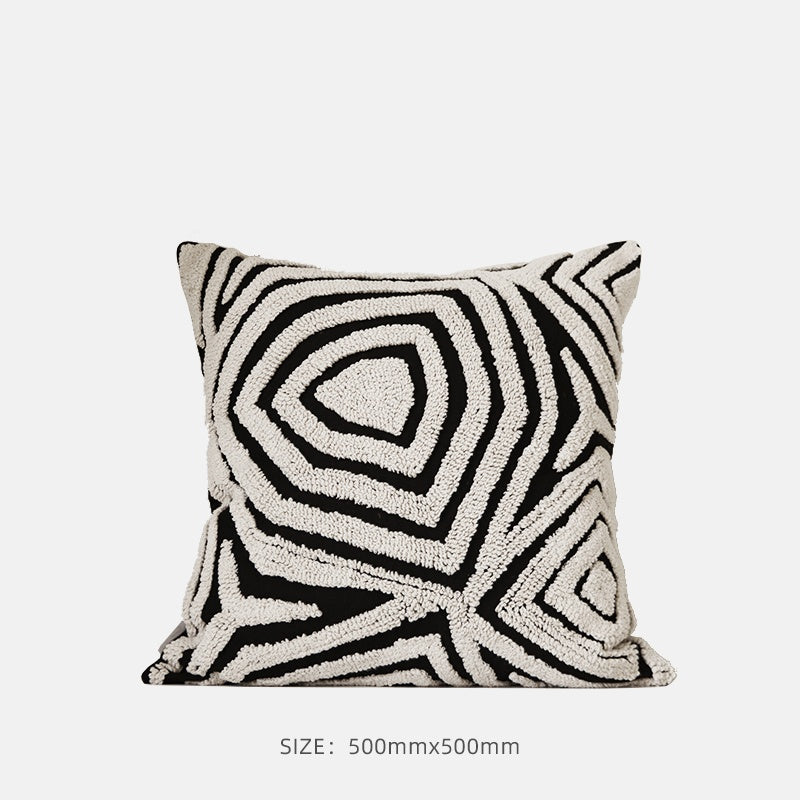 Sofa Black And White Pillow Living Room Cushions Waist Pillow