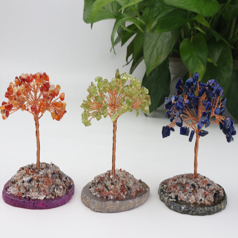 Citrine Tree Amethyst Agate Piece Tree Gift Ornaments