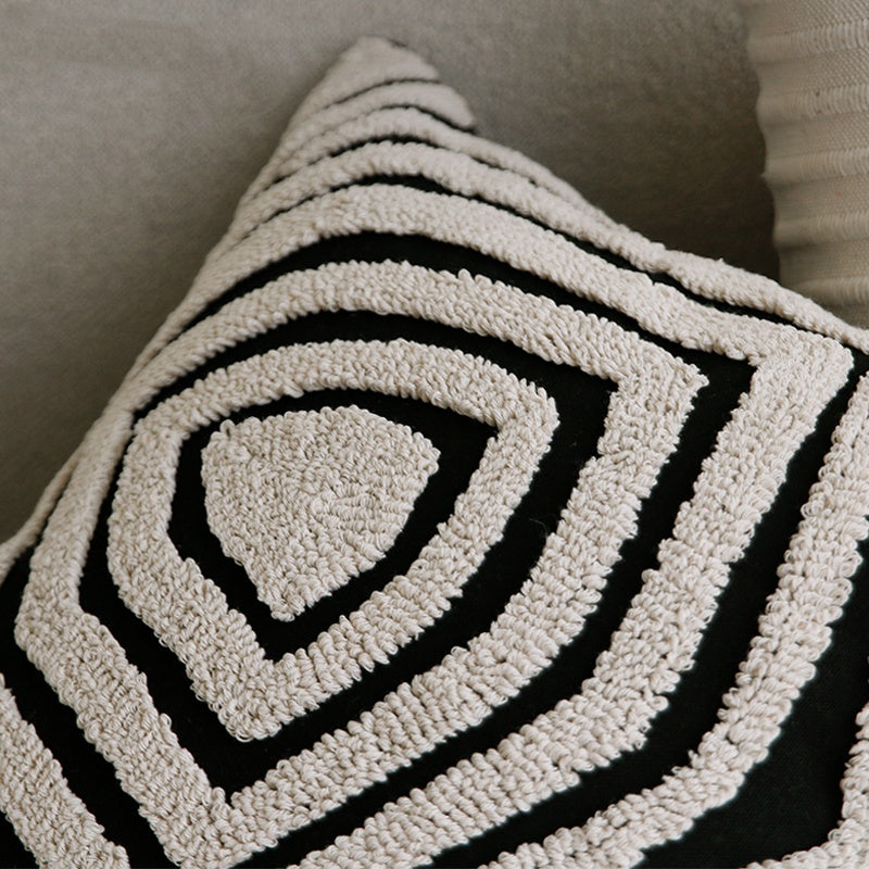 Sofa Black And White Pillow Living Room Cushions Waist Pillow