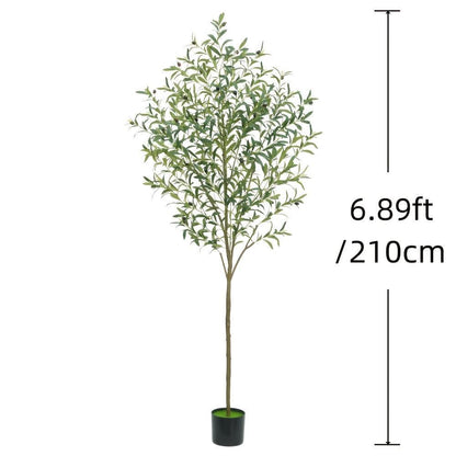 1 Artificial Olive Tree, Tall Potted Olive Tree With Flower Pot, Large Fake Olive Branches And Fruits, Suitable For Modern Living Room, Office, Indoor And Outdoor Garden Decoration