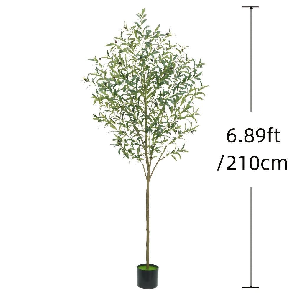 1 Artificial Olive Tree, Tall Potted Olive Tree With Flower Pot, Large Fake Olive Branches And Fruits, Suitable For Modern Living Room, Office, Indoor And Outdoor Garden Decoration