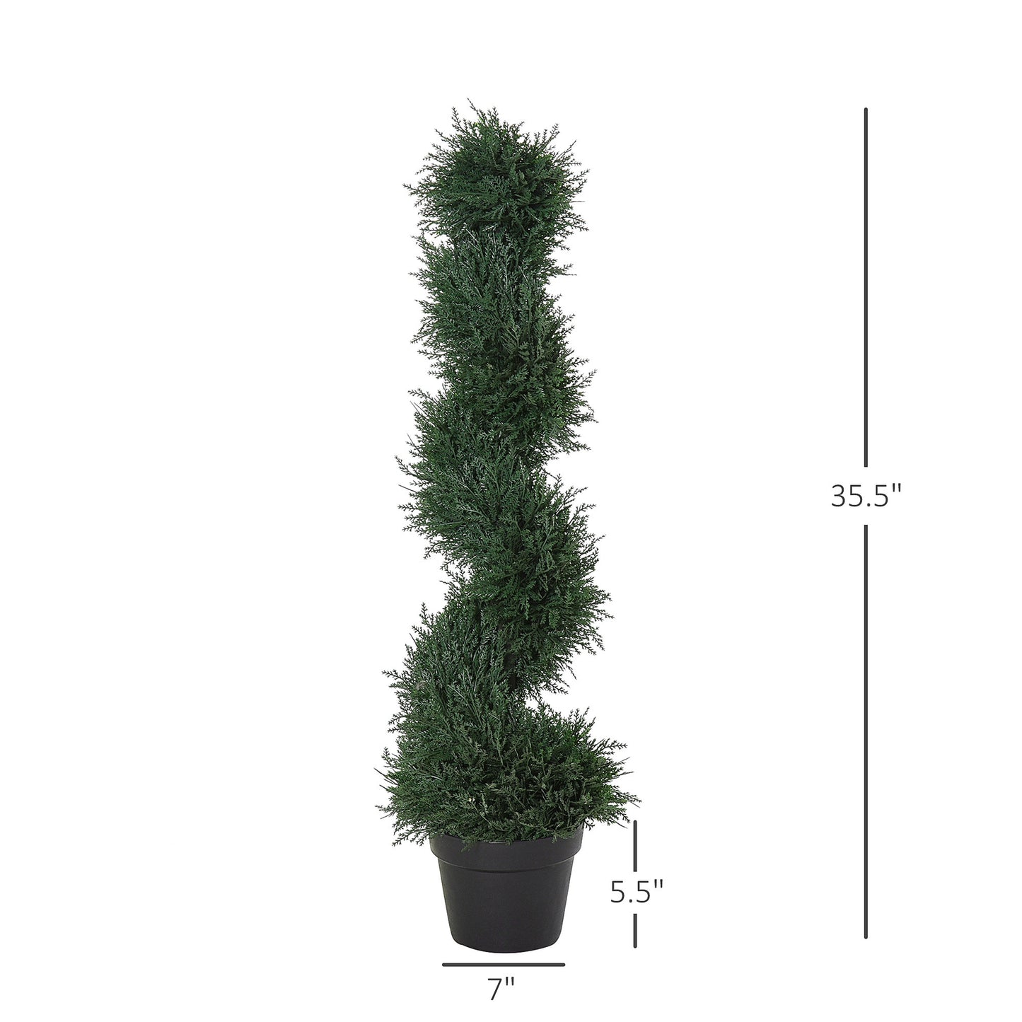 Topiary Artificial Faux Cedar Tree Spiral Fake Plant
