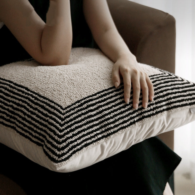 Sofa Black And White Pillow Living Room Cushions Waist Pillow