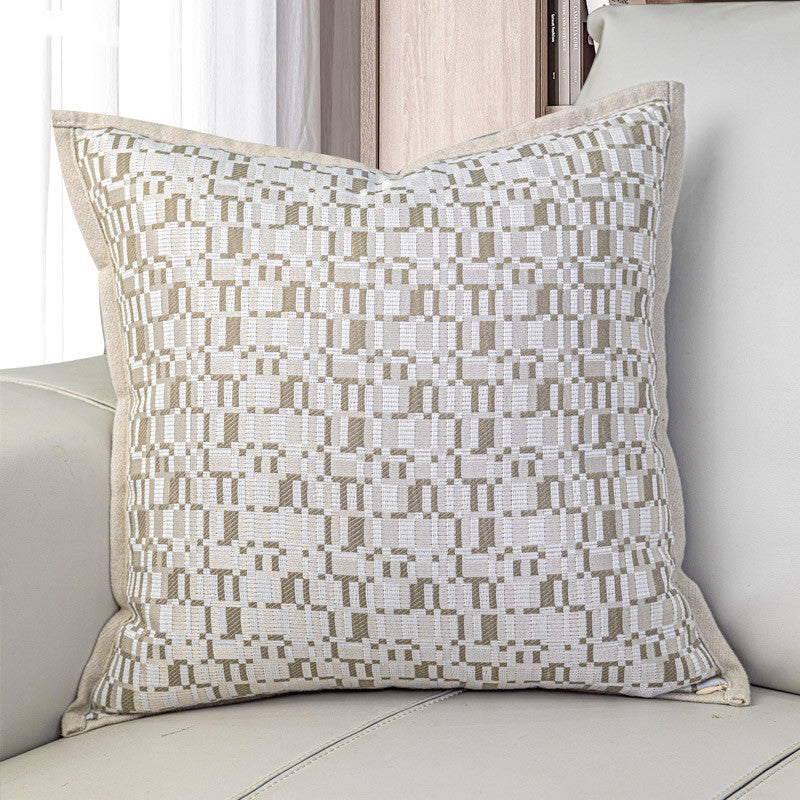 Simple Oatmeal Plaid Small Texture Pillow