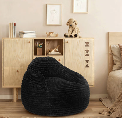 Bean Bag Chair For Adults, Foam Filled Furniture With Soft Removable Cover