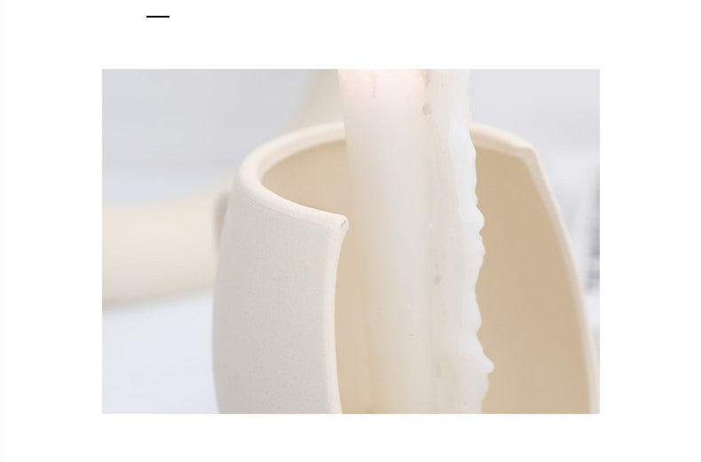 Nordic Simple Small Solid Color Ceramic Candle Holder
