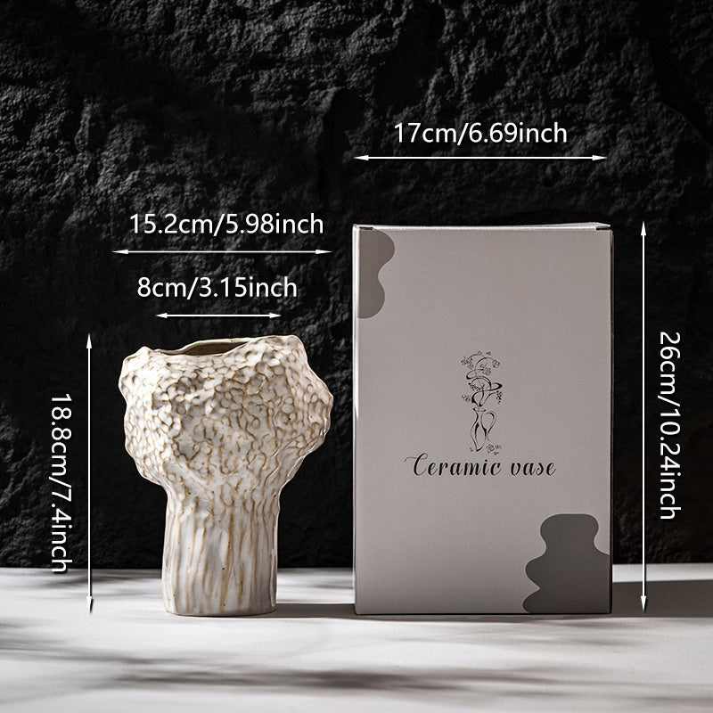 Living Room Flower Arrangement Dried Flower HydroponicCeramic Vase