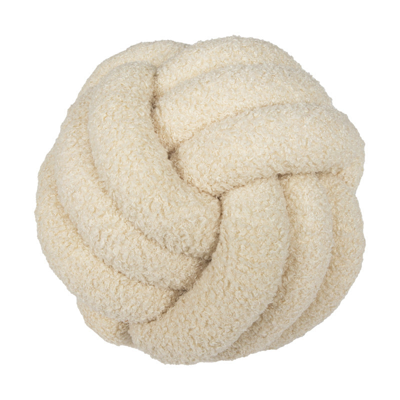 Simple Bedroom Sofa Knotted Ball Pillow